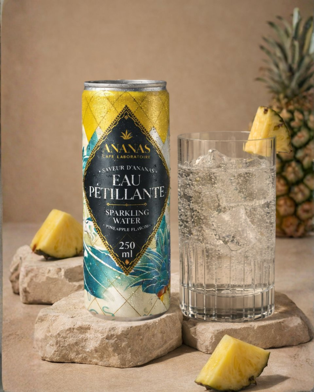 Eau pétillante saveur d’ananas — Pack de 4