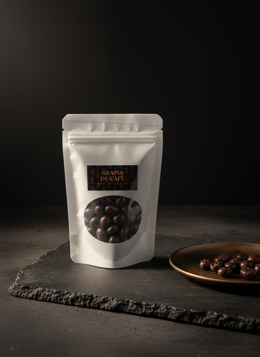 Caffeinated Crunchy [Chocolate-Coated Coffee Beans]